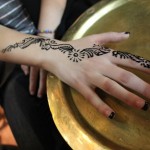 A completed Henna tattoo, at el-Fishawi coffee shop.